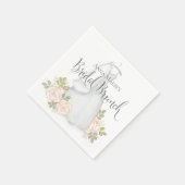 Bridal Brunch Elegantes einfaches florales Moderne Serviette (Ecke)