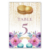 Bridal Brunch Elegantes Rosa Gold Tischnummer (Vorderseite)