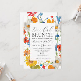 Bridal Brunch Floral Summer Junggeselinnen-Abschie Einladung