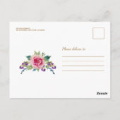 Bridal Brunch Gold Bubbly Bridal Dusche Einladung Postkarte (Rückseite)