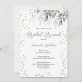 Bridal Brunch Gold Stars  Einladung (Vorderseite)