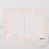 Bridal Brunch Handgemalte Rose & Skripte in Echtze Folie Einladungspostkarte (Rückseite)