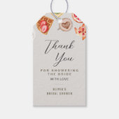 Bridal Brunch Illustrations Grayish Vielen Dank Geschenkanhänger (Vorderseite)