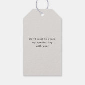 Bridal Brunch Illustrations Grayish Vielen Dank Geschenkanhänger (Rückseite)