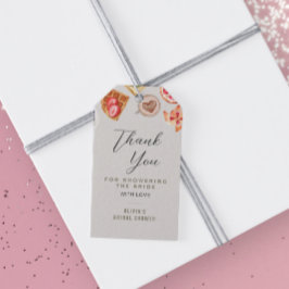 Bridal Brunch Illustrations Grayish Vielen Dank Geschenkanhänger