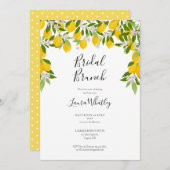 Bridal Brunch Lemons Grünes Brautparty Einladung (Vorne/Hinten)