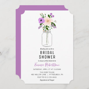 Bridal Brunch Lila Bouquet Dusche Einladung