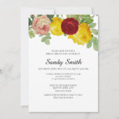 Bridal Brunch mit Hübschen Rose Einladung (Vorderseite)