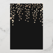 Bridal-Brunch mit vergoldeten Cocktails in Gold Gl Folieneinladung (Rückseite)