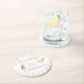 Bridal-Brunch mit vergoldeten Cocktails in Gold Gl Runder Pappuntersetzer (Vor Ort)