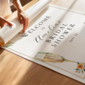 Bridal Brunch Orange Polterabend Begrüßungszeichen Poster