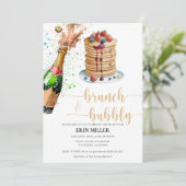 Bridal Brunch | Pancake Einladung (Stehend Vorderseite)