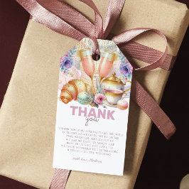 Bridal Brunch Pastell Pink Glitzer Gold Geschenkanhänger