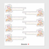 Bridal Brunch Pastell Pink Gold benutzerdefinierte Aufkleber (Blatt)