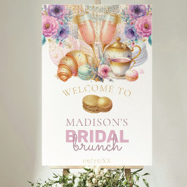 Bridal Brunch Pastell Pink Gold Custom Willkommen Poster