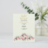 Bridal Brunch Rose Bouquet personalisieren Einladung (Stehend Vorderseite)