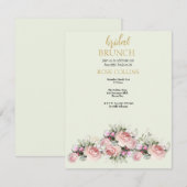 Bridal Brunch Rose Bouquet personalisieren Einladung (Vorne/Hinten)