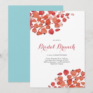 Bridal Brunch Rote Berries Feiertag Einladung
