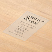 Bridal Brunch | Schwarz-Weiß-Brautparty Acryleinladungen (Ablage )