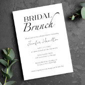 Bridal Brunch | Schwarz-Weiß-Brautparty Einladung