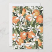 Bridal Brunch und Bubbly Orange Blossom Mimosa Einladung (Rückseite)