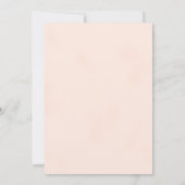 Bridal Brunch Wasserfarbe Blush Gold Script Einladung (Rückseite)