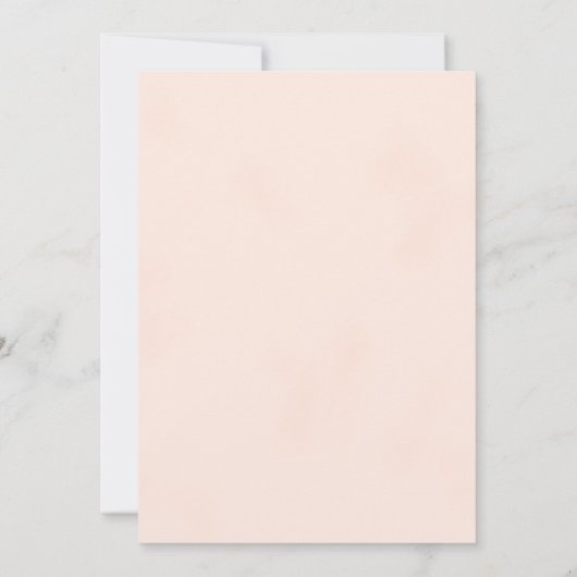 Bridal Brunch Wasserfarbe Blush Gold Script Einladung (Rückseite)