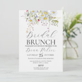 Bridal Brunch Wildblumen Daisy Stylish Blume Einladung (Stehend Vorderseite)