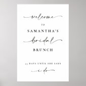 Bridal Brunch Willkommensdekor Minimales Plakat (Vorne)