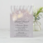 Bridal Brunch Winter Snowflake Einladung (Stehend Vorderseite)