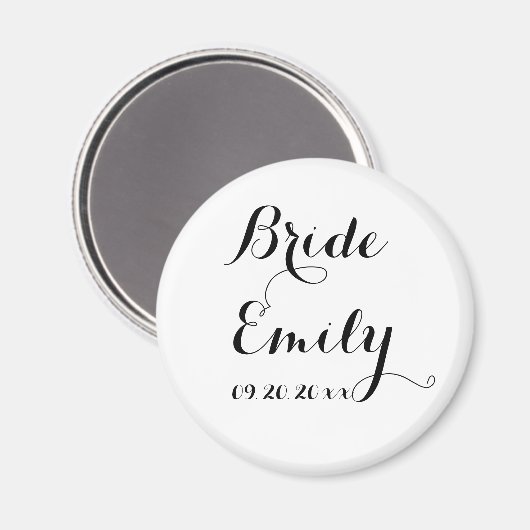 Bridal Button Magnet (Vorderseite/Rückseite)