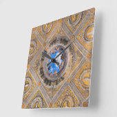 Bridal Chamber, Decke von Andrea Mantegna Quadratische Wanduhr (Winkel)