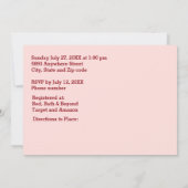 Bridal Couple Silhouette Herz in Sand Wedding Einladung (Rückseite)