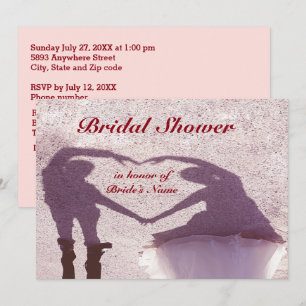 Bridal Couple Silhouette Herz in Sand Wedding Einladung