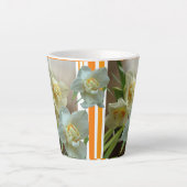Bridal Crown Daffodils Design Latte Tasse (Vorderseite)