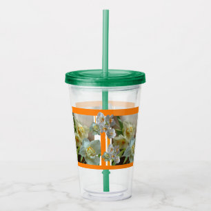 Bridal Crown Daffodis Design Acrylic Tumbler Acryltrinkbecher
