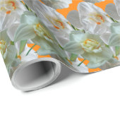 Bridal Crown Daffodis Muster Cust.Wrapping Paper Geschenkpapier (Rolleneckpunkt)