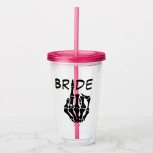 Bridal Cup - Skeleton Ring Finger Bridal Tumbler Acryltrinkbecher