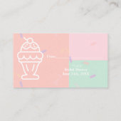 Bridal Display Showdusche mit Eiscreme Begleitkarte (Rückseite)