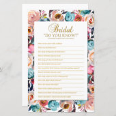 Bridal Do you know Showspiel, Brautparty Game (Vorne/Hinten)