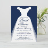 Bridal Dress Polterabend Einladung (Stehend Vorderseite)
