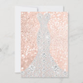 Bridal Dress Spark Rose VIP Blush Rose Diamond Einladung (Rückseite)