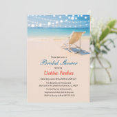 Bridal-Dusche am Strand - Einladung (Stehend Vorderseite)