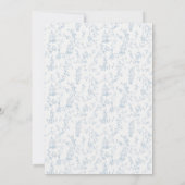 Bridal Dusche Einladung Blue Damask und Gold (Rückseite)