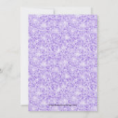 Bridal Dusche Einladung Braut Groom Lila Bling (Rückseite)