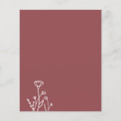 Bridal Dusche Einladung Budget Boho Blume Flyer (Hinten)