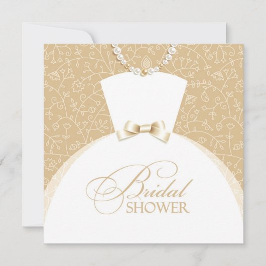 Bridal Dusche Einladung Flachkarte (Vorderseite)