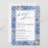 Bridal Dusche Einladung Fliesen Mittelmeer (Vorderseite)
