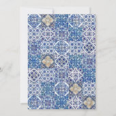 Bridal Dusche Einladung Fliesen Mittelmeer (Rückseite)