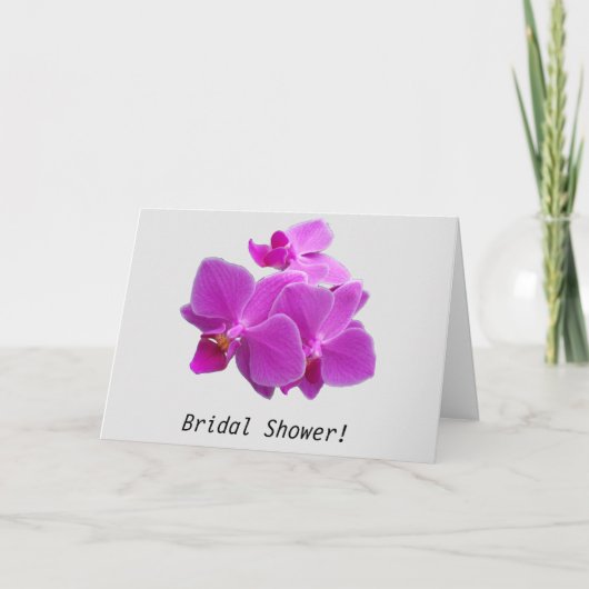 Bridal Dusche Einladung Fuchsia Orchids (Vorderseite)